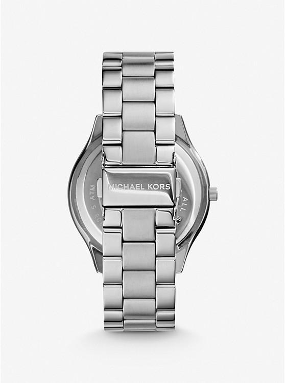 Đồng Hồ Michael Kors Slim Runway Silver-Tone Watch Nam Bạc