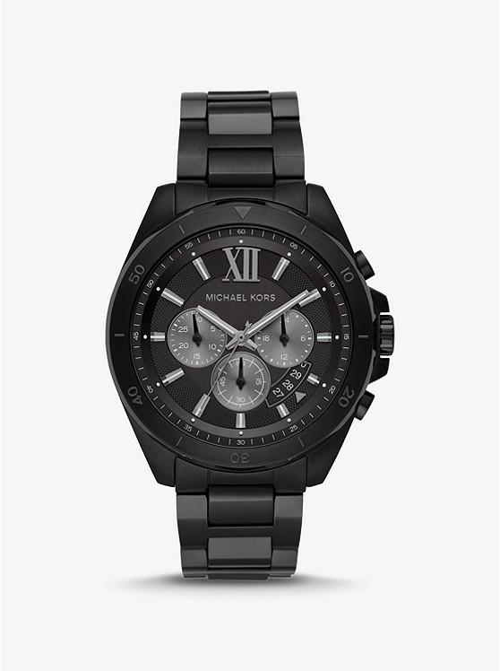 Đồng Hồ Michael Kors Oversized Brecken Black-Tone Watch Nam Đen