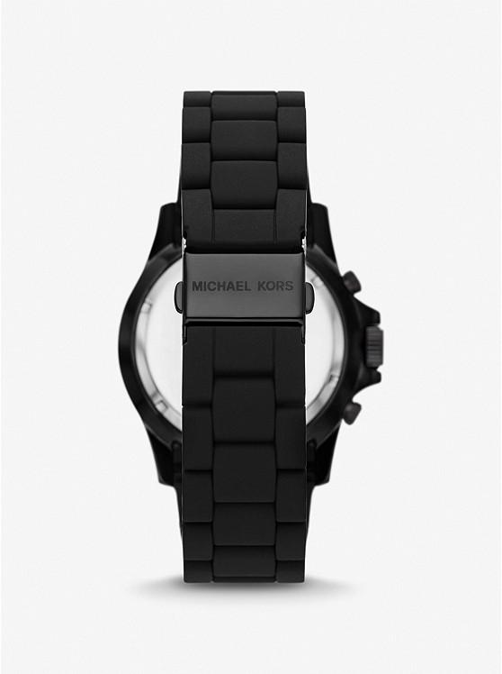 Đồng Hồ Michael Kors Oversized Everest Black-Tone And Silicone Watch Nam Đen