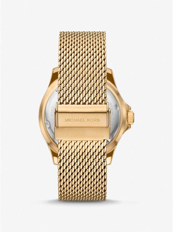 Đồng Hồ Michael Kors Oversized Slim Everest Gold-Tone Mesh Watch Nam Vàng