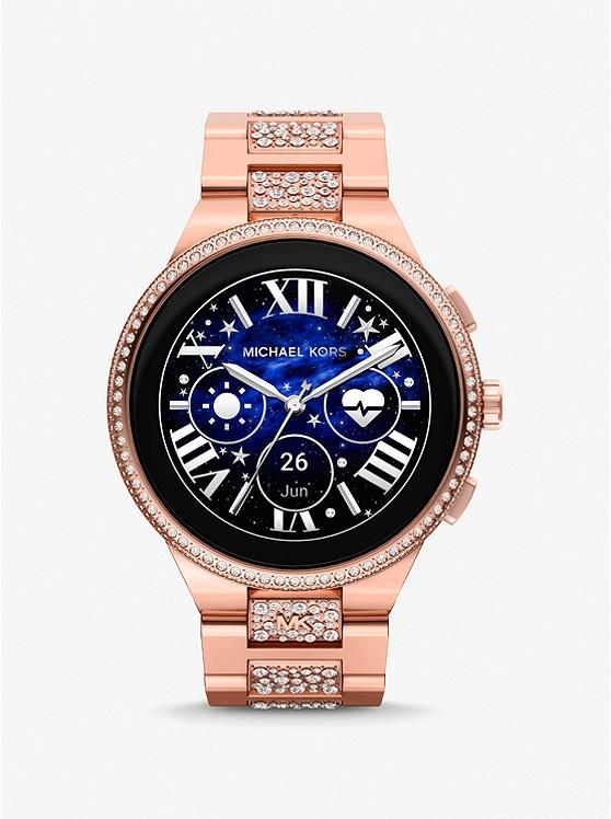 Đồng Hồ Michael Kors Gen 6 Camille Pavé Rose Gold-Tone Smartwatch Nam Vàng Hồng