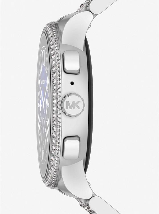 Đồng Hồ Michael Kors Gen 6 Camille Pavé Silver-Tone Smartwatch Nam Bạc