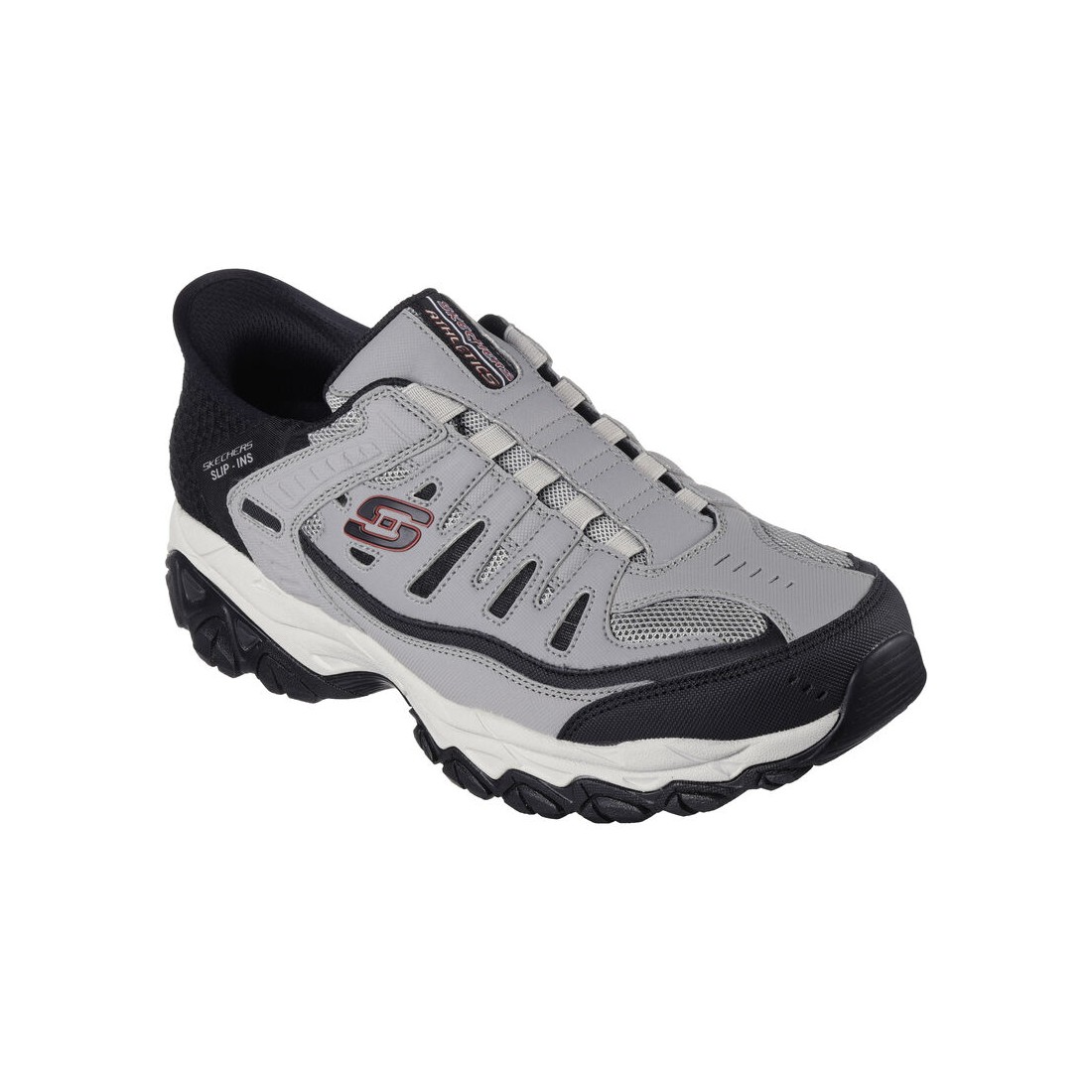 Giày Skechers Slip-Ins: After Burn M. Fit - Ridgeburn Nam Xám Đen