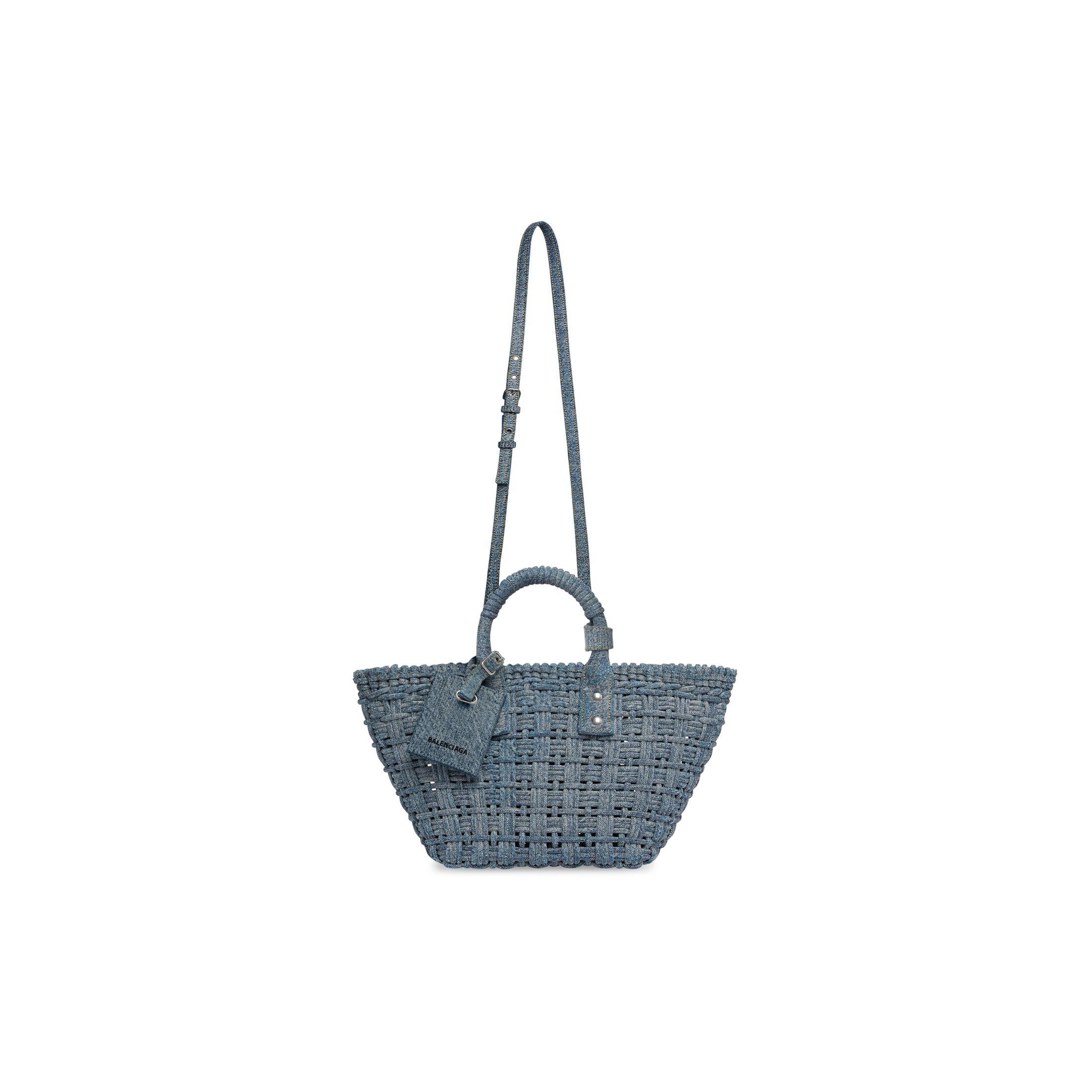 Túi Balenciaga Bistro Xs Basket With Strap Denim Nữ Xanh Dương Đậm