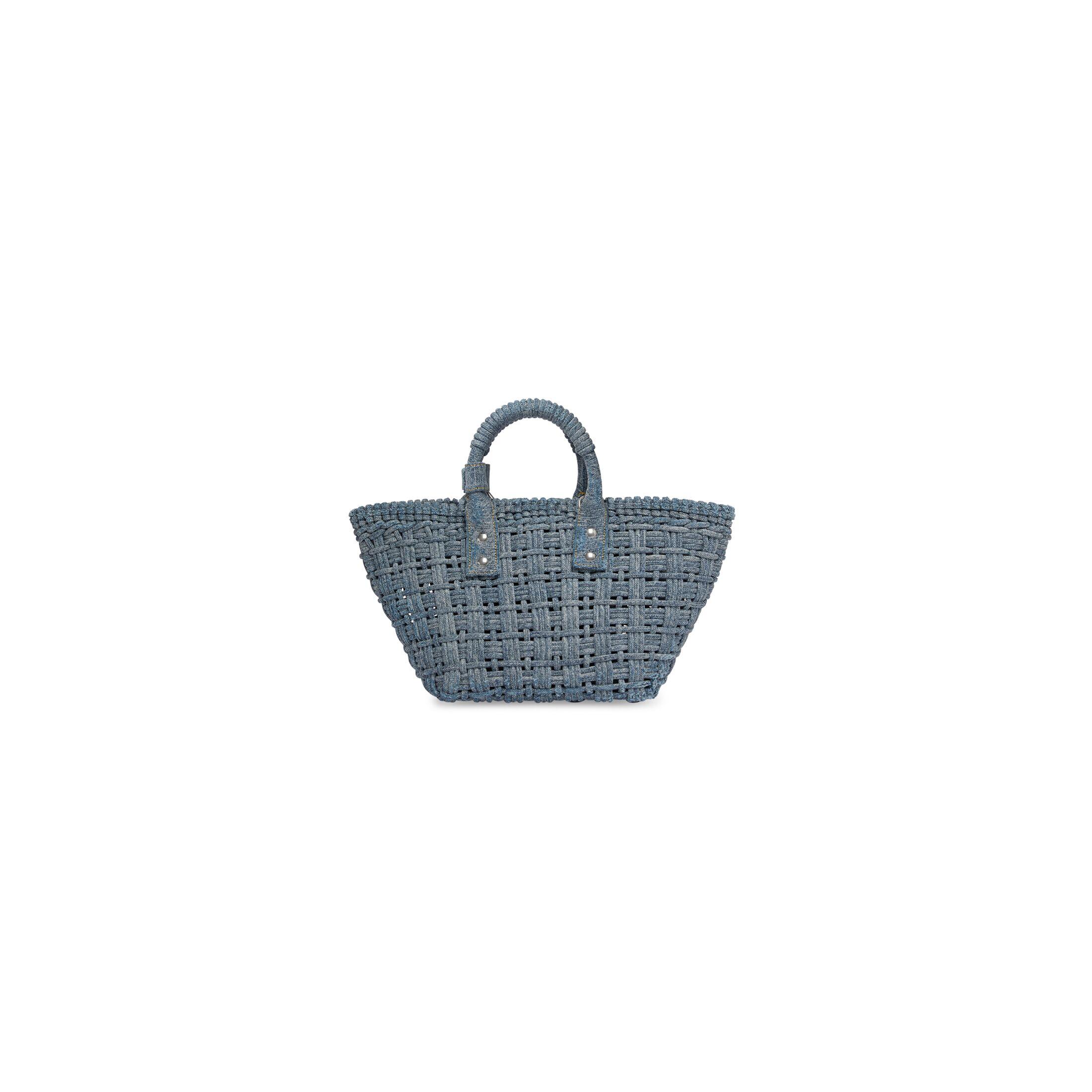 Túi Balenciaga Bistro Xs Basket With Strap Denim Nữ Xanh Dương Đậm