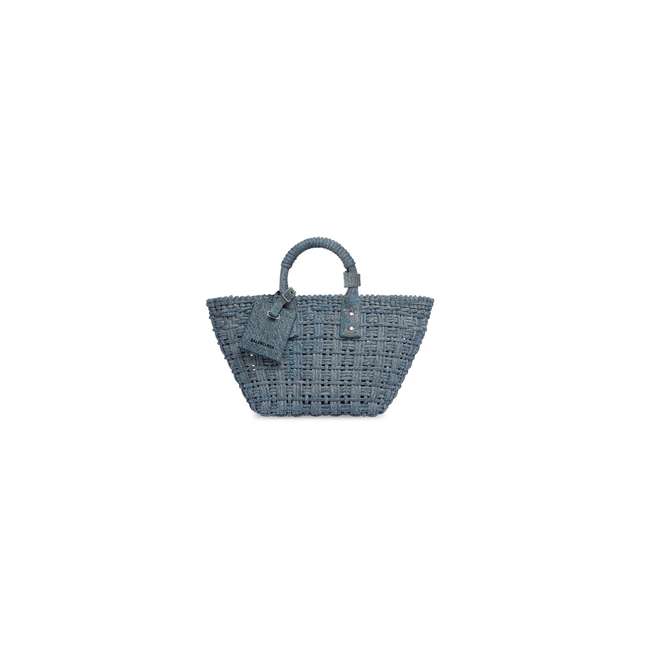 Túi Balenciaga Bistro Xs Basket With Strap Denim Nữ Xanh Dương Đậm