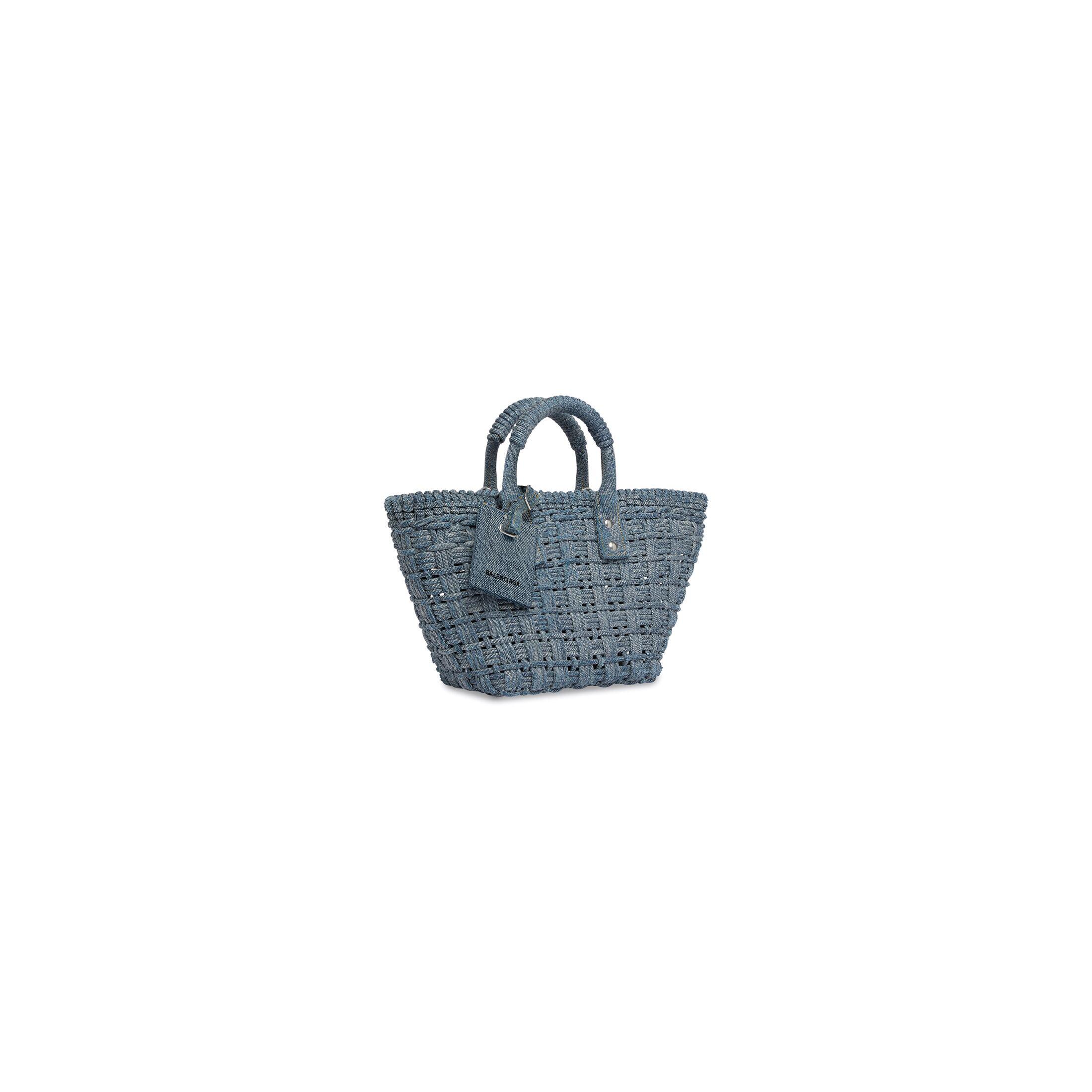 Túi Balenciaga Bistro Xs Basket With Strap Denim Nữ Xanh Dương Đậm