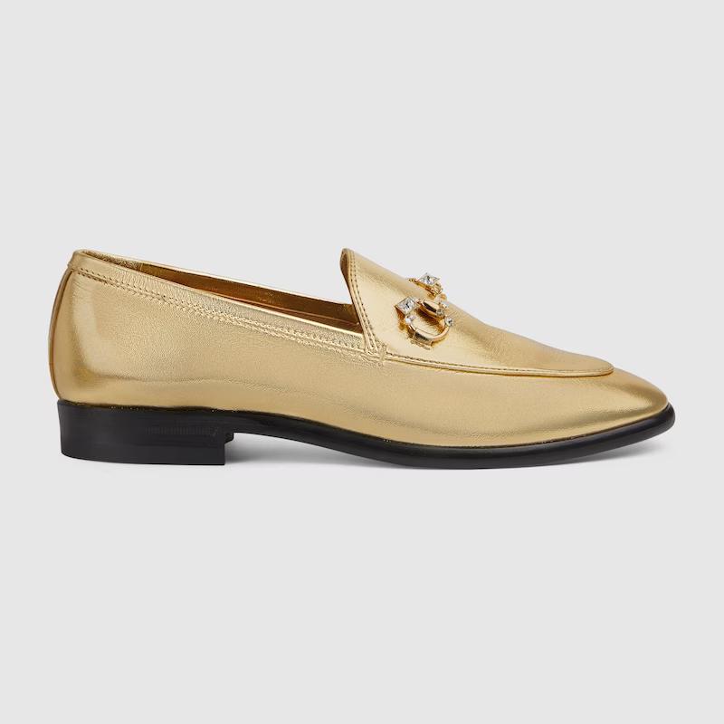 Giày Gucci Jordaan Loafer Nữ Vàng