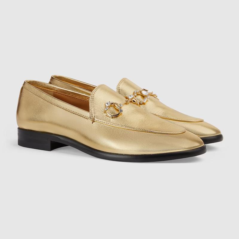 Giày Gucci Jordaan Loafer Nữ Vàng