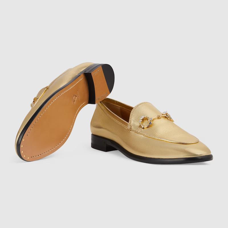 Giày Gucci Jordaan Loafer Nữ Vàng