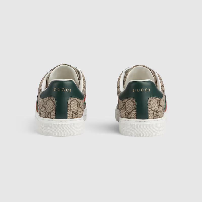 Giày Gucci Ace Sneaker With Web Nam Be