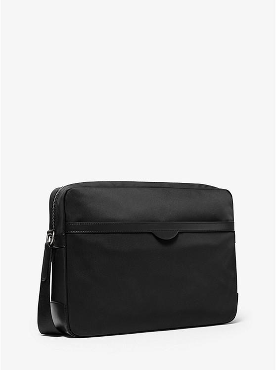 Túi Michael Kors Hudson Large Gabardine Messenger Bag Nam Đen