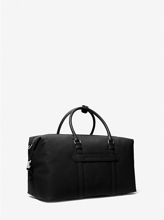 Túi Michael Kors Hudson Leather Duffel Bag Nam Đen