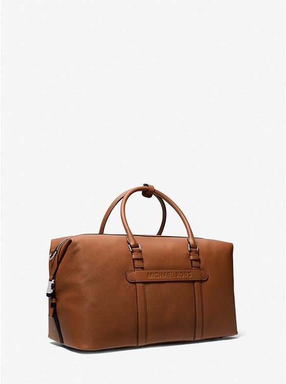 Túi Michael Kors Hudson Leather Duffel Bag Nam Nâu