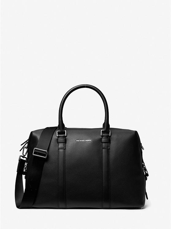 Túi Michael Kors Hudson Medium Pebbled Leather Duffel Bag Nam Đen