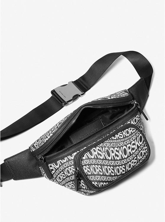 Túi Michael Kors Hudson Graphic Logo Sling Pack Nam Trắng