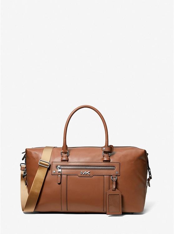 Túi Michael Kors Varick Leather Duffel Bag Nam Nâu