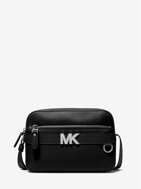 Túi Michael Kors Hudson Pebbled Leather Utility Crossbody Bag Nam Đen