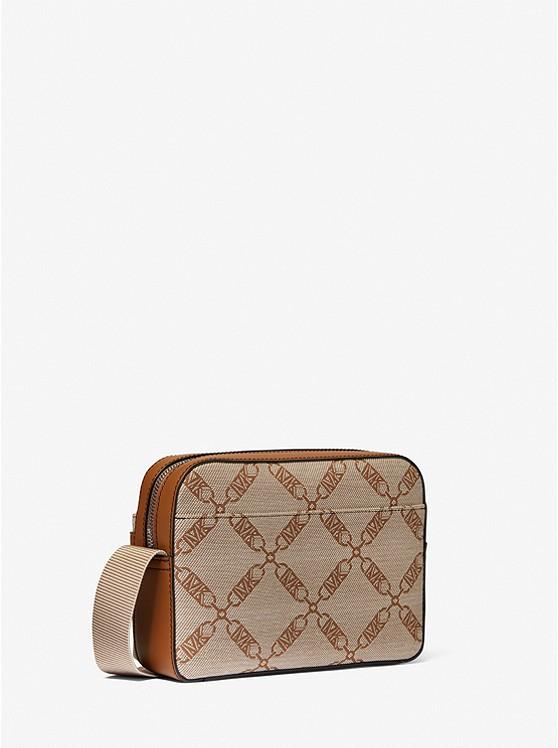 Túi Michael Kors Hudson Empire Logo Jacquard Utility Crossbody Bag Nam Nâu