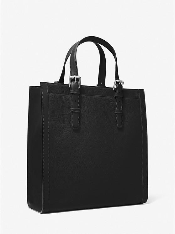 Túi Michael Kors Hudson Pebbled Leather Tote Bag Nam Đen