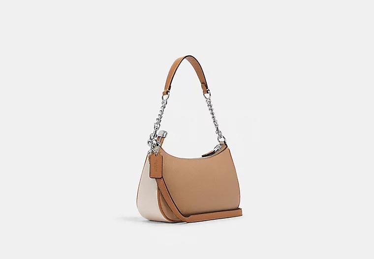 Túi Coach Teri Shoulder Bag In Colorblock Nữ Be