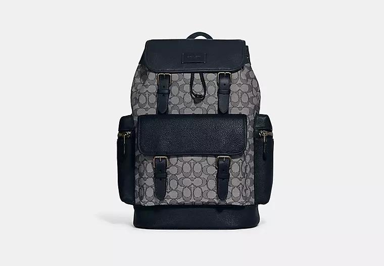 Túi Coach Sprint Backpack In Signature Jacquard Nữ Xám