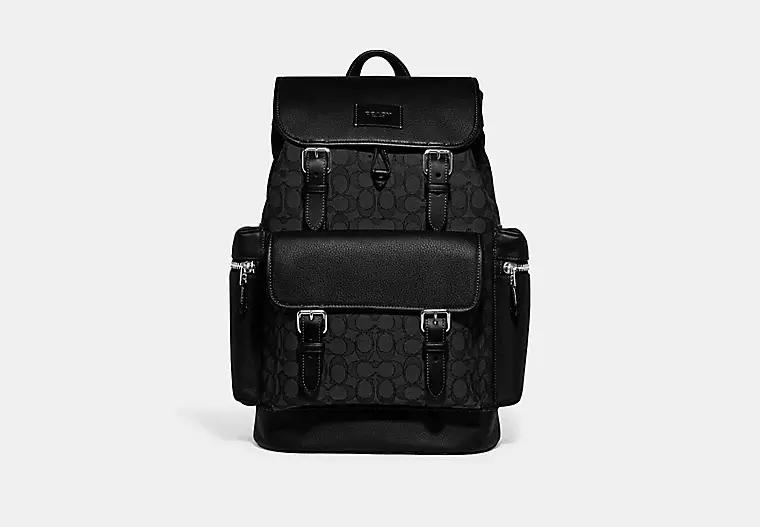 Túi Coach Sprint Backpack In Signature Jacquard Nữ Đen