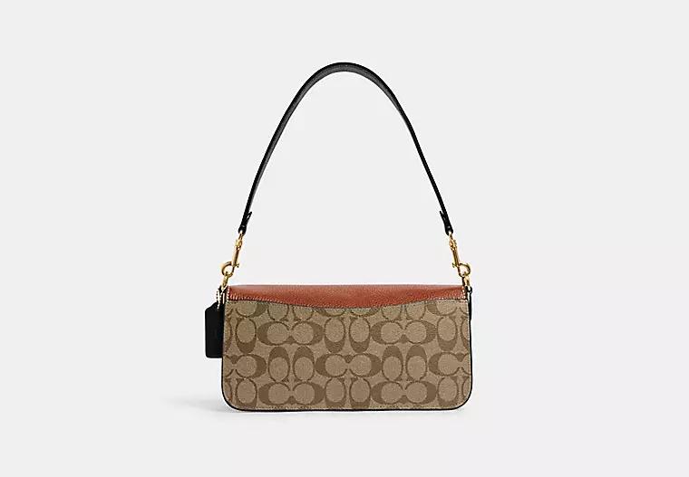 Túi Coach Morgan Shoulder Bag In Colorblock Signature Canvas Nữ Nâu