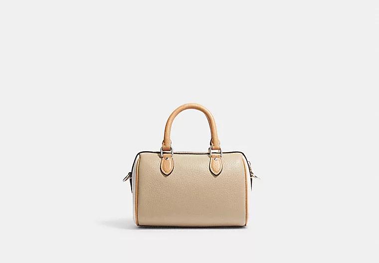 Túi Coach Mini Rowan Crossbody In Colorblock Nữ Be