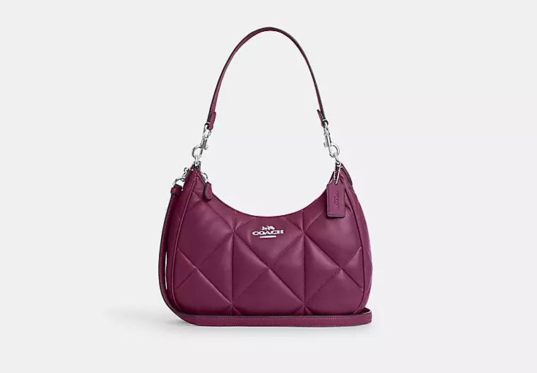 Túi Coach Teri Hobo With Puffy Diamond Quilting Nữ Tím