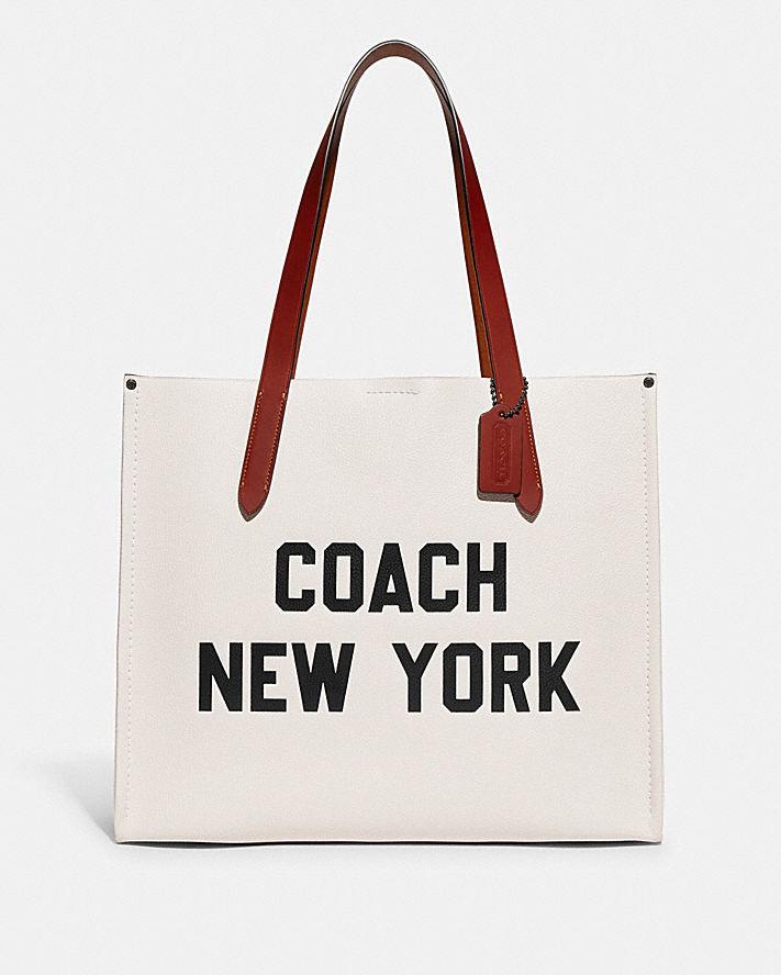 Túi Coach Relay Tote With Coach Graphic Nam Trắng