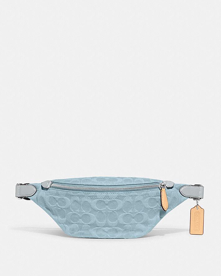 Túi Coach Charter Belt Bag 7 In Signature Denim Nam Xanh Dương