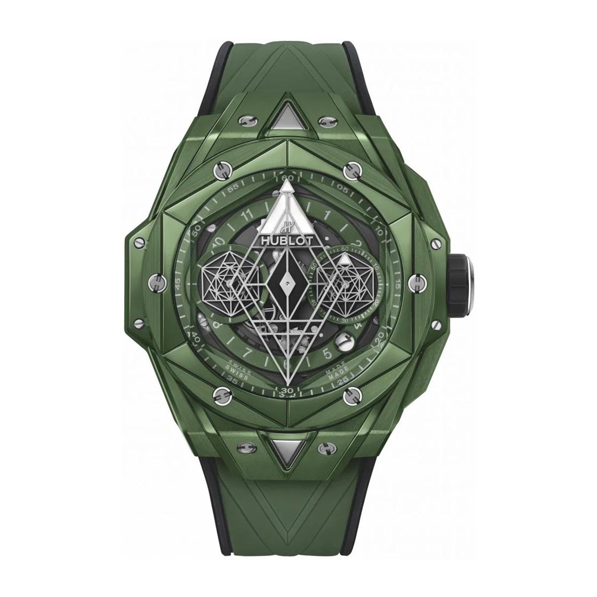 Đồng Hồ Hublot 418.Gx.5207.Rx.Mxm22 Big Bang Skeleton Dial Nam Xanh Lá