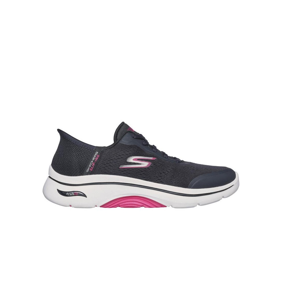 Giày Skechers Slip-Ins: Go Walk Arch Fit 2.0 Nữ Đen Hồng