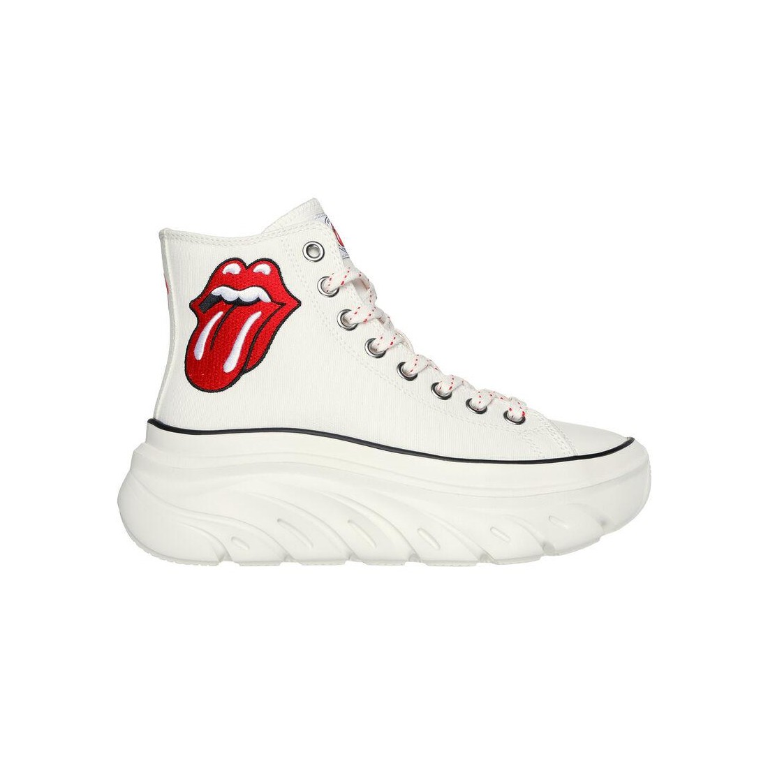 Giày Skechers Rolling Stones: Funky Street - Sing It Loud Nữ Trắng