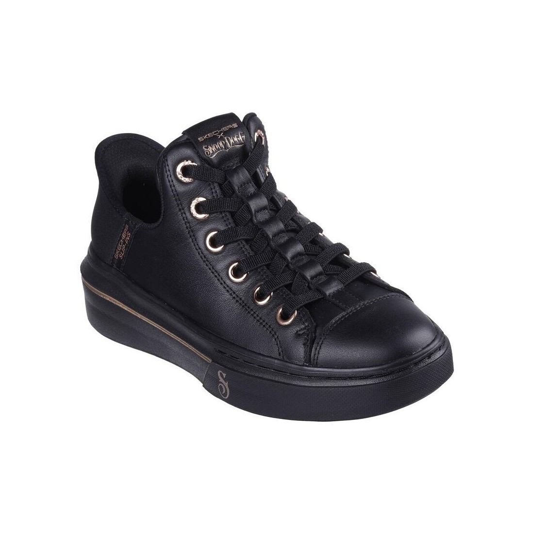 Giày Skechers Premium Leather Slip-Ins Snoop One - Og Nữ Đen