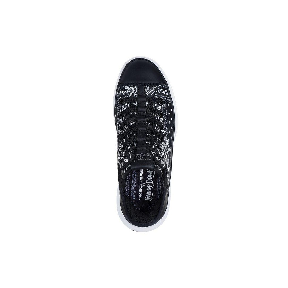 Giày Skechers Premium Leather Slip-Ins Snoop One - Double G Nữ Đen Trắng