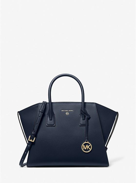 Túi Michael Kors Avril Large Leather Top-Zip Satchel Nữ Xanh Navy