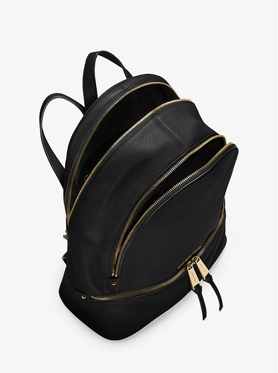 Túi Michael Kors Rhea Large Leather Backpack Nữ Đen