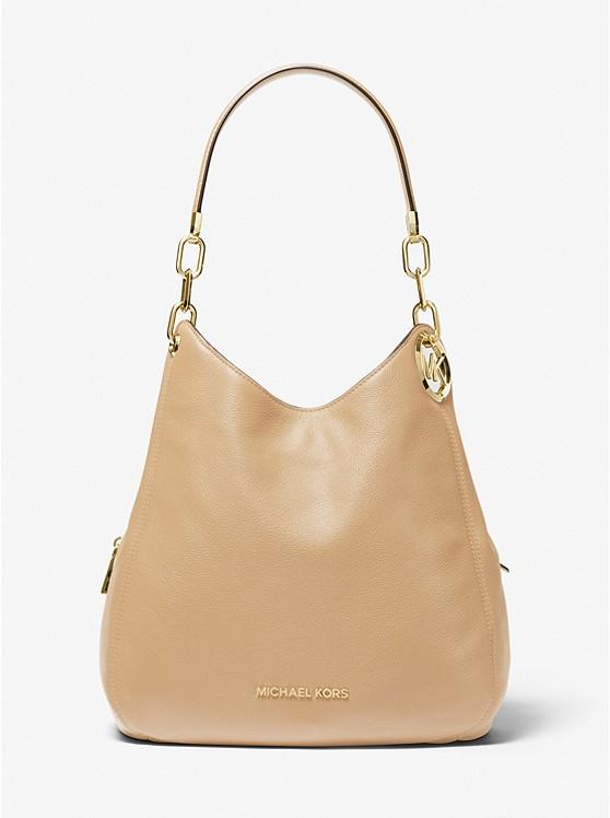 Túi Michael Kors Lillie Large Pebbled Leather Shoulder Bag Nữ Be