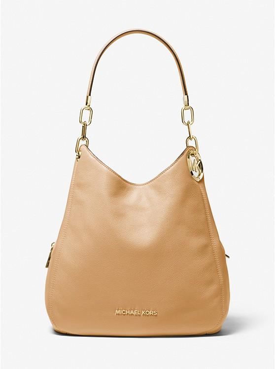 Túi Michael Kors Lillie Large Pebbled Leather Shoulder Bag Nữ Nâu Nhạt