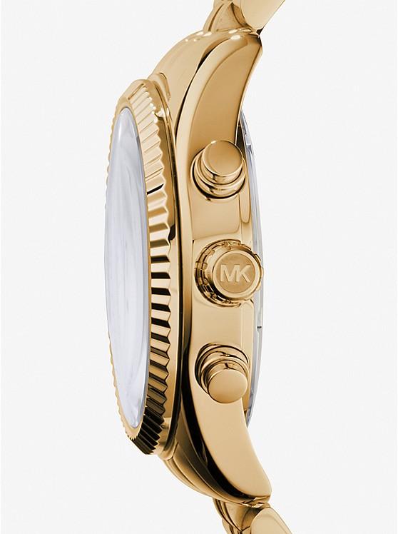 Đồng Hồ Michael Kors Lexington Gold-Tone Watch Nữ Vàng