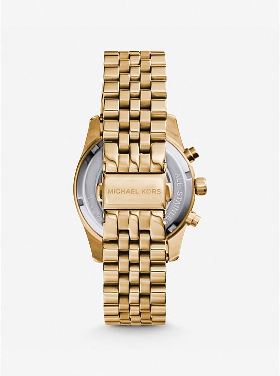 Đồng Hồ Michael Kors Lexington Gold-Tone Watch Nữ Vàng