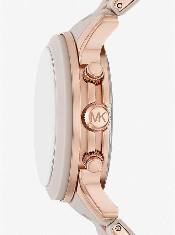 Đồng Hồ Michael Kors Oversized Runway Two-Tone Watch Nữ Hồng