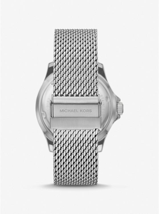 Đồng Hồ Michael Kors Oversized Slim Everest Silver-Tone Mesh Watch Nữ Bạc