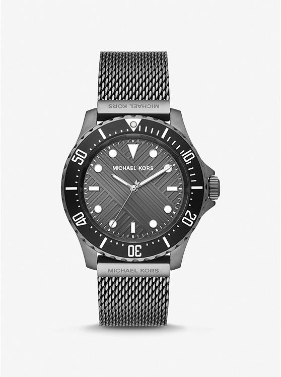 Đồng Hồ Michael Kors Oversized Slim Everest Gunmetal Mesh Watch Nữ Xám