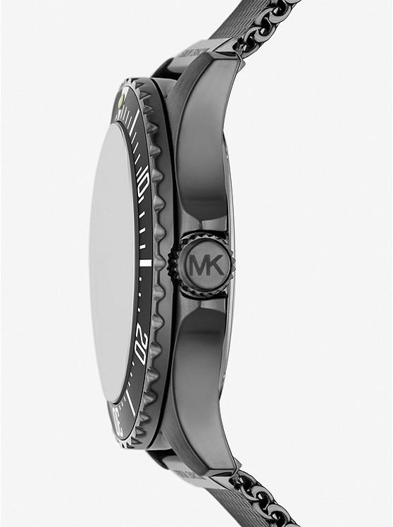 Đồng Hồ Michael Kors Oversized Slim Everest Gunmetal Mesh Watch Nữ Xám