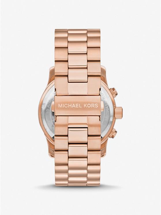 Đồng Hồ Michael Kors Oversized Runway Rose Gold-Tone Watch Nữ Vàng Hồng