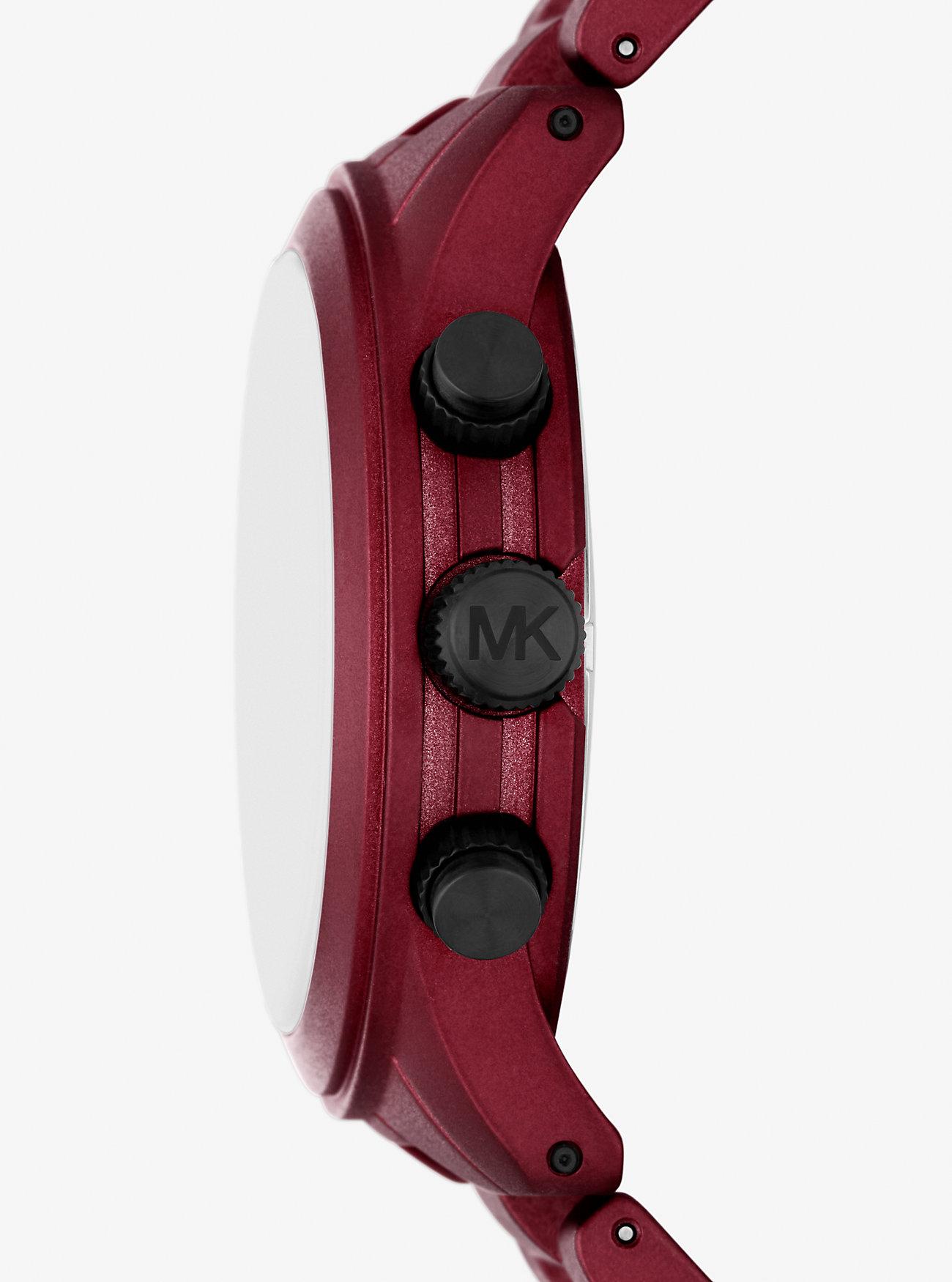 Đồng Hồ Michael Kors Oversized Runway Red-Coated Watch Nam Đỏ