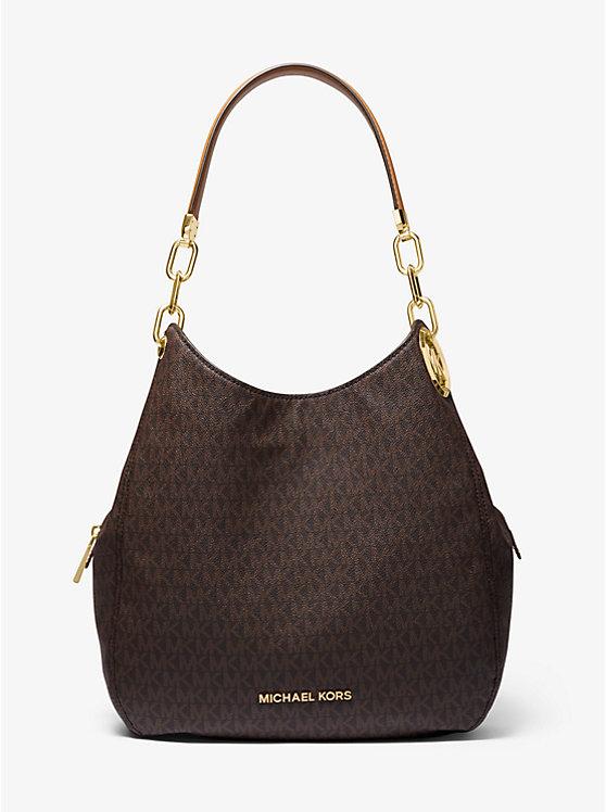 Túi Michael Kors Lillie Large Logo Shoulder Bag Nữ Nâu